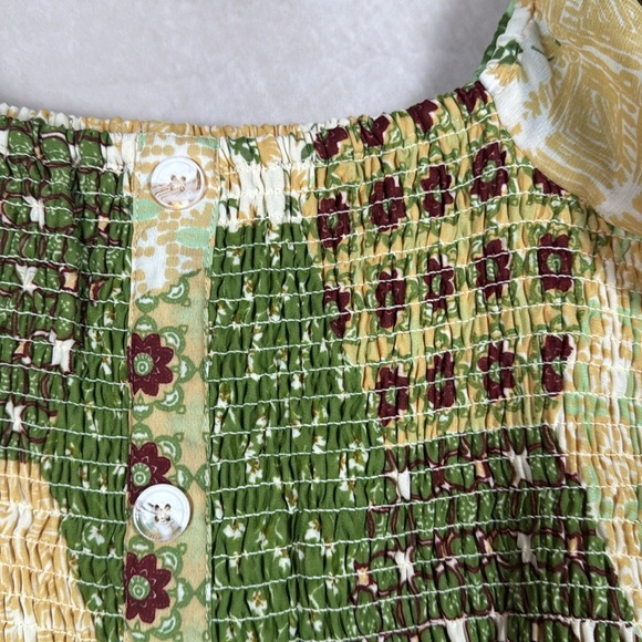 Her Destiny Bohemian Floral Print Maxi Dress Tiered Cottagecore Milkmaid Small - Picture 4 of 14